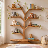 Handcrafted Wood Tree Branch Bookshelf for Nursery Room - Image 1