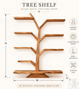 Handcrafted Wood Tree Branch Bookshelf for Nursery Room - Image 2