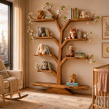 Handcrafted Wood Tree Branch Bookshelf for Nursery Room - Image 6