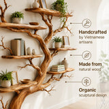 Handcrafted Tree Branch Bookshelf - Canyon Spirit Arbor