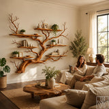 Handcrafted Tree Branch Bookshelf - Canyon Spirit Arbor