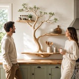 Handcrafted Wooden Tree Branch Floating Wall Shelf