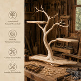 Handcrafted Wooden Tree Branch Floating Wall Shelf