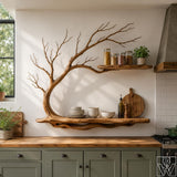 Unique Natural Wood Tree Branch Floating Wall Shelf