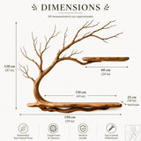 Unique Natural Wood Tree Branch Floating Wall Shelf