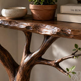 Unique Multi-Layer Natural Wood Tree Branch Bookshelf