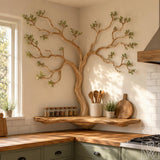 Premium Handcrafted Natural Wood Branch Corner Shelf