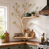 Unique Handcrafted Natural Wood Tree Branch Corner Shelf