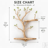 Unique Handcrafted Natural Wood Tree Branch Corner Shelf