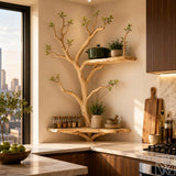 Unique Handcrafted Natural Wood Tree Branch Corner Shelf