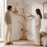 Handcrafted Tree Branch Book Shelf Corner Bookcase