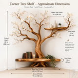 Handcrafted Tree Branch Book Shelf Corner Bookcase
