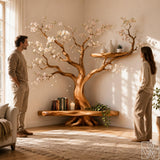 Handcrafted Tree Branch Book Shelf Corner Bookcase
