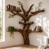 Handcrafted Tree Branch Book Shelf Corner Bookcase
