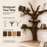Handcrafted Tree Branch Book Shelf Corner Bookcase