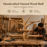 Handcrafted Tree Branch Book Shelf Corner Bookcase