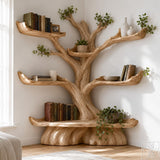 Handcrafted Tree Branch Book Shelf Corner Bookcase
