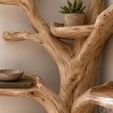 Handcrafted Tree Branch Book Shelf Corner Bookcase