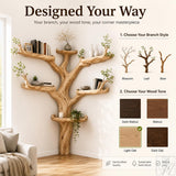 Handcrafted Tree Branch Book Shelf Corner Bookcase