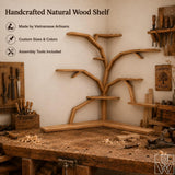 Large Handcrafted Tree Branch Corner Bookshelf for Nursery