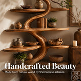 The Sun-Climber's Ladder - Handcrafted Corner Tree Shelf