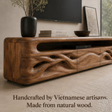 Low Profile Organic Solid Wood TV Stand & Media Console