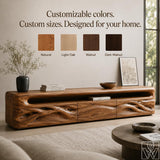 Low Profile Organic Solid Wood TV Stand & Media Console