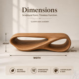 Handcrafted Modern Organic Wood TV Stand for Living Room