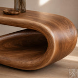 Handcrafted Modern Organic Wood TV Stand for Living Room