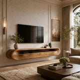 Organic Solid Wood TV Stand & Media Console for Living Room
