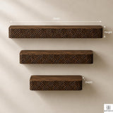 Handmade Fluted Wood Floating Shelf with Scalloped Trim - View 3. Textured Floating Wall Display Add warmth, texture, and practical display space to your wall with a handmade-style floating shelf featuring layered scalloped trim, vertical fluted details, and customizable sizing. 01 Fluted Wood-Inspired Design Layered scalloped trim and vertical fluted detailing give the shelf a warm, dimensional appearance that adds texture and decorative character to the wall. 02 Custom Sizing for Your Space Custom sizi...