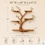 PREAUREUM Handcrafted Tree Branch Floating Shelf (C2)