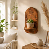 Handmade Option 3 Floating Plant Shelf with curved outline profile