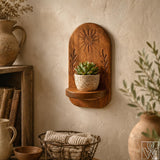 Handmade Option 3 Floating Plant Shelf with curved outline profile
