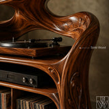 Solid Wood Vinyl Cabinet with Flared Upper Profile - Option 4