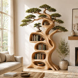 Nature Inspired Tree Bookshelf with Asymmetrical Branching Frame