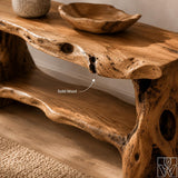 Solid Wood Entryway Shoe Bench Rack with Lower Storage Shelf