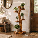 Freestanding Wooden Tree Plant Stand