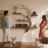 PREAUREUM Handcrafted Tree Branch Floating Shelf (C2)