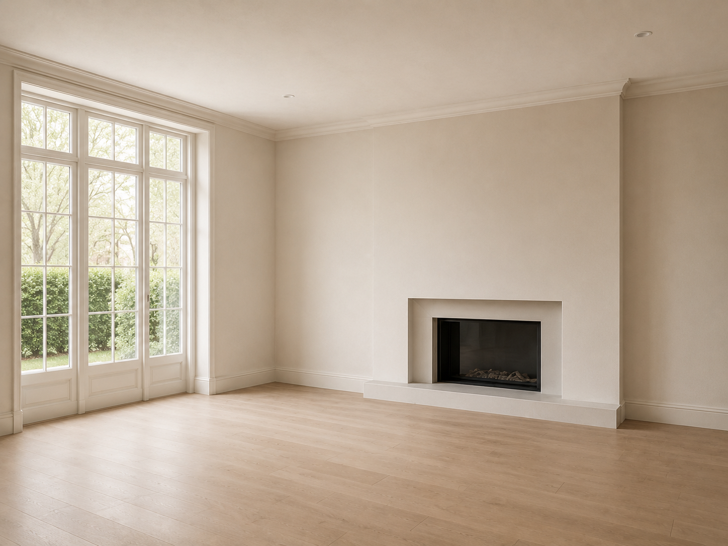 Living room installation before custom design