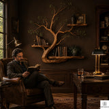 PREAUREUM Handcrafted Tree Branch Floating Shelf (C2)