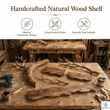 PREAUREUM Handcrafted Tree Branch Floating Shelf (C2)