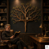 PREAUREUM Handcrafted Tree Branch Floating Wood Wall Shelf (C03)