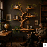 PREAUREUM Handcrafted Tree Branch Floating Shelf (C2)