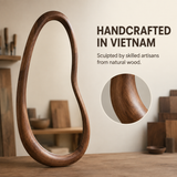 Wrydeco Organic Solid Wood Wall Mirror Model 1 - Angle Detail View 2