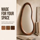 Wrydeco Organic Solid Wood Wall Mirror Model 1 - Angle Detail View 3