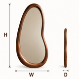 Wrydeco Organic Solid Wood Wall Mirror Model 1 - Angle Detail View 7