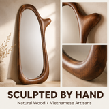 Wrydeco Organic Solid Wood Wall Mirror Model 2 - Angle Detail View 2