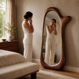 Wrydeco Organic Solid Wood Wall Mirror Model 2 - Angle Detail View 4