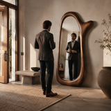 Wrydeco Organic Solid Wood Wall Mirror Model 2 - Angle Detail View 5